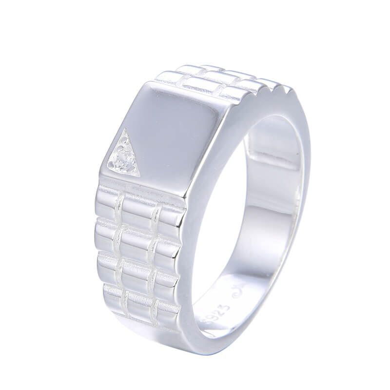ANILLO SELLO CUBIC / PLATA