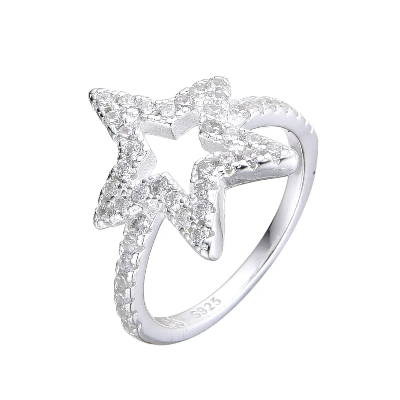 ANILLO ESTRELLA CUBIC / PLATA