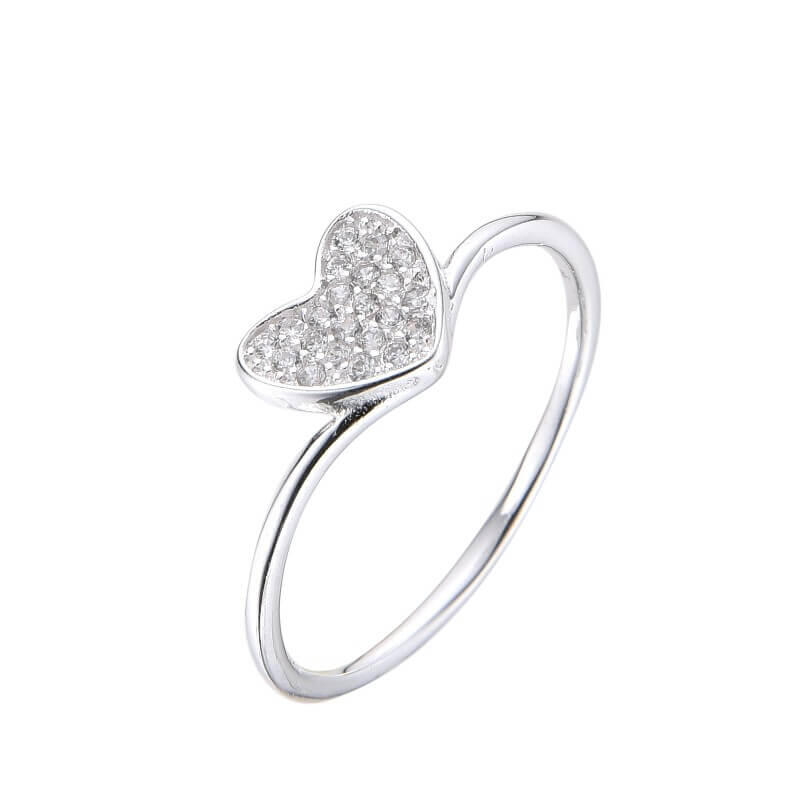 ANILLO CORAZÓN CUBIC / PLATA