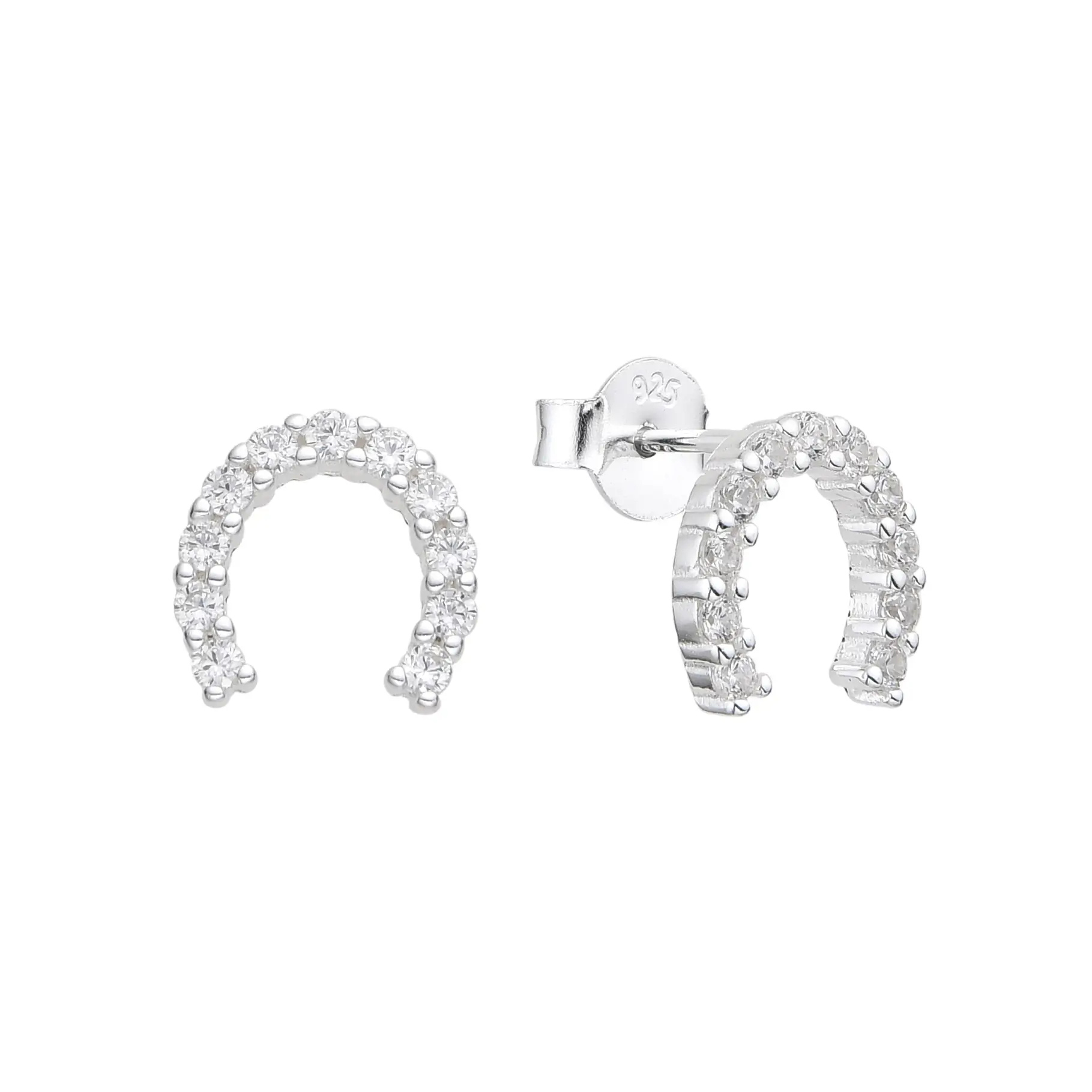 AROS PASANTE HERRADURA CUBIC / PLATA