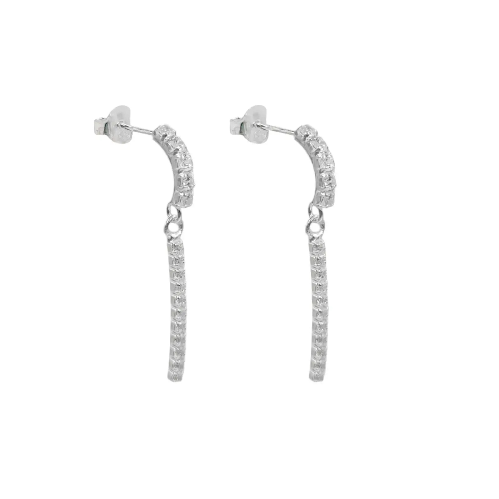 AROS PASANTE TENNIS COLGANTE CUBIC / PLATA