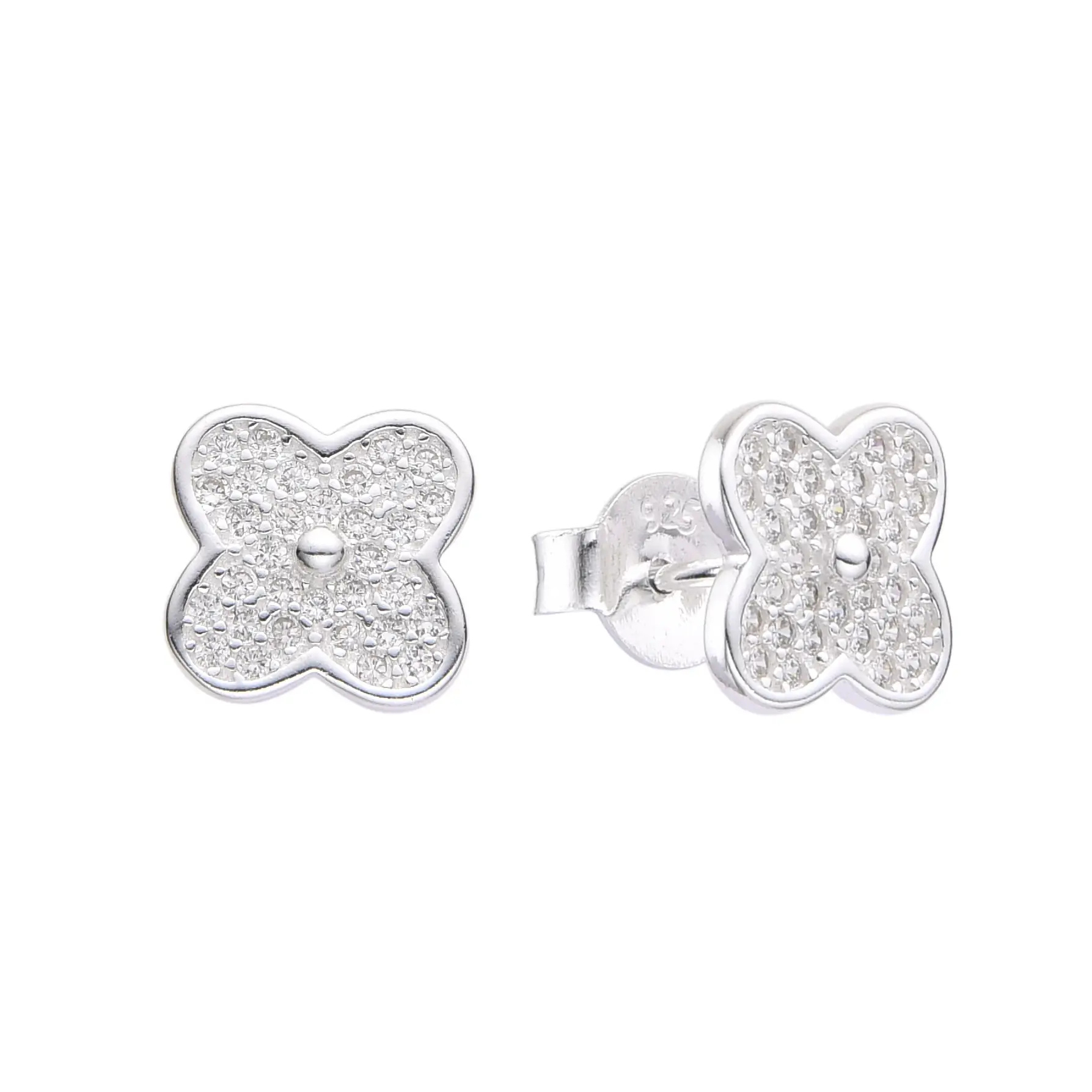 AROS PASANTE FLOR CUBIC / PLATA