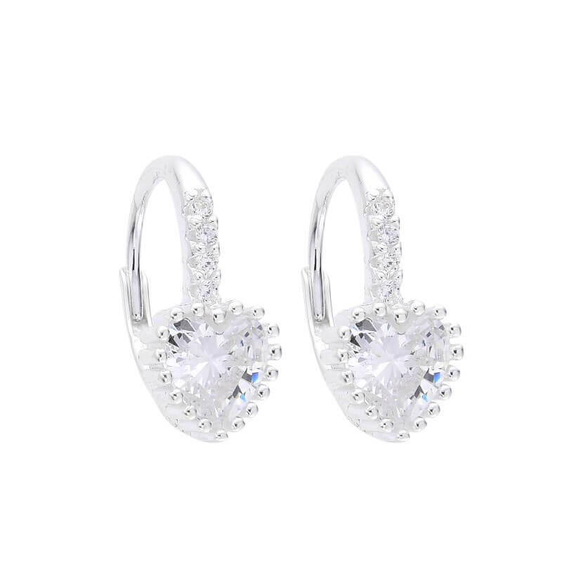 AROS ARGOLLA CORAZÓN CUBIC / PLATA