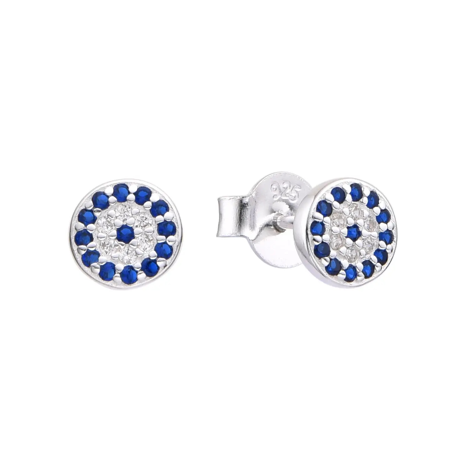 AROS PASANTE OJO TURCO CUBIC AZUL / PLATA