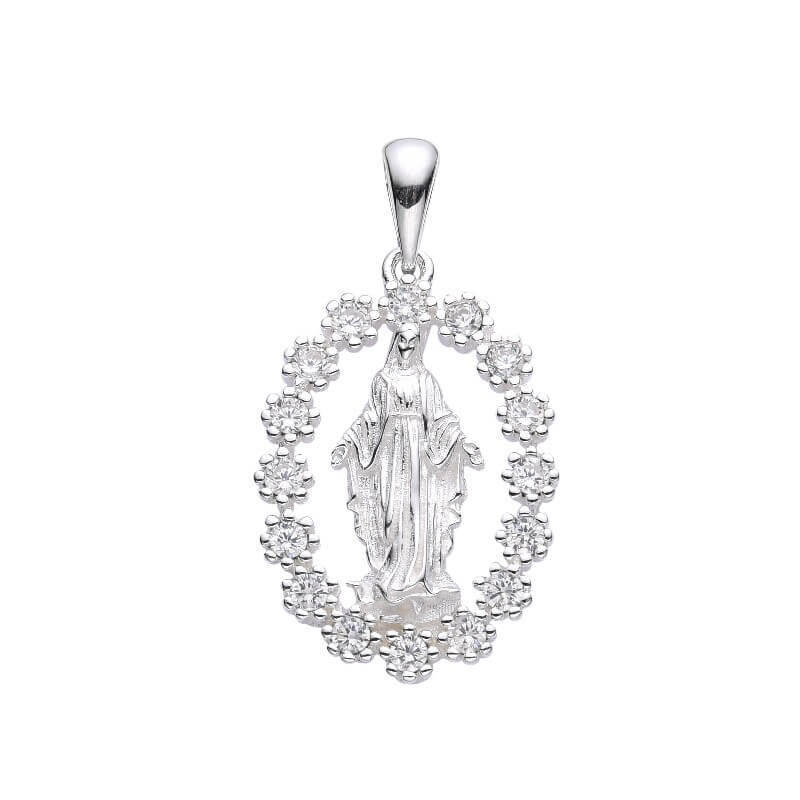DIJE LA MILAGROSA 21MM CUBIC / PLATA