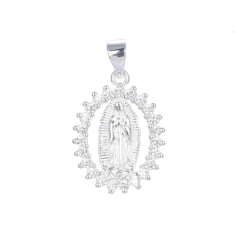 DIJE VIRGEN DE GUADALUPE 17MM CUBIC / PLATA	