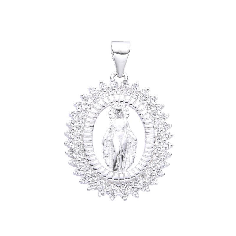DIJE LA MILAGROSA 20MM CUBIC / PLATA	