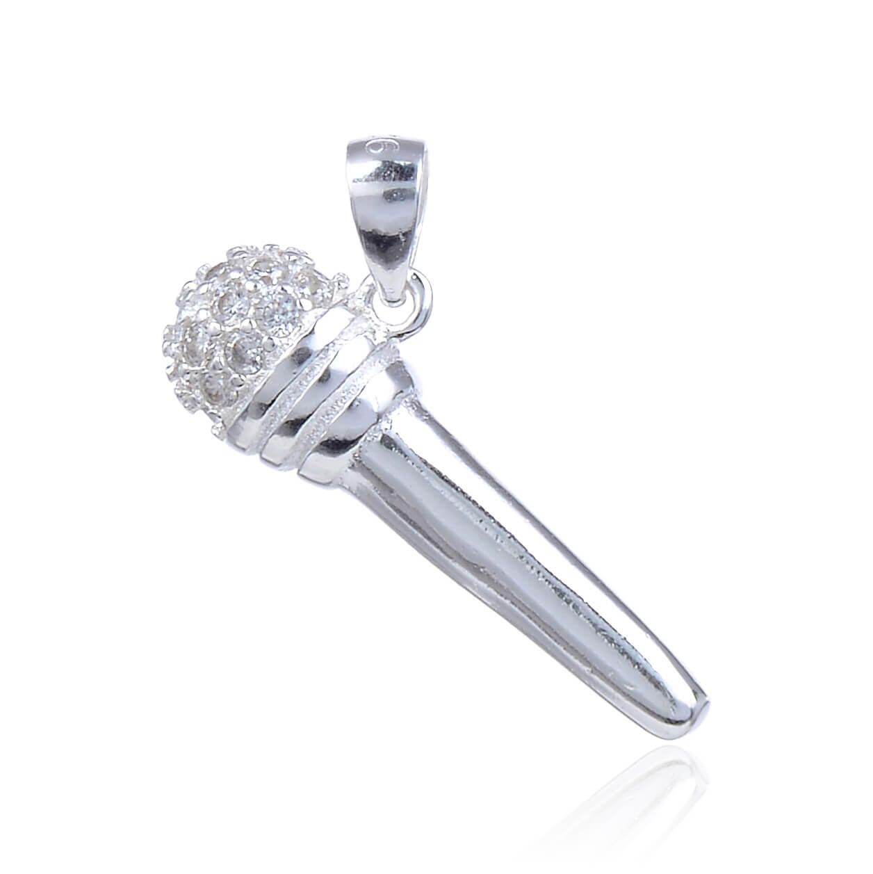 DIJE MICRÓFONO CUBIC / PLATA	