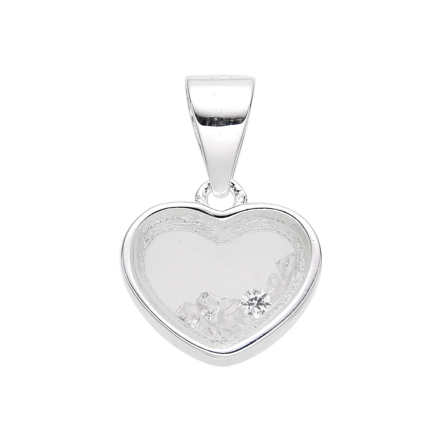 DIJE CORAZÓN CUBIC / PLATA	