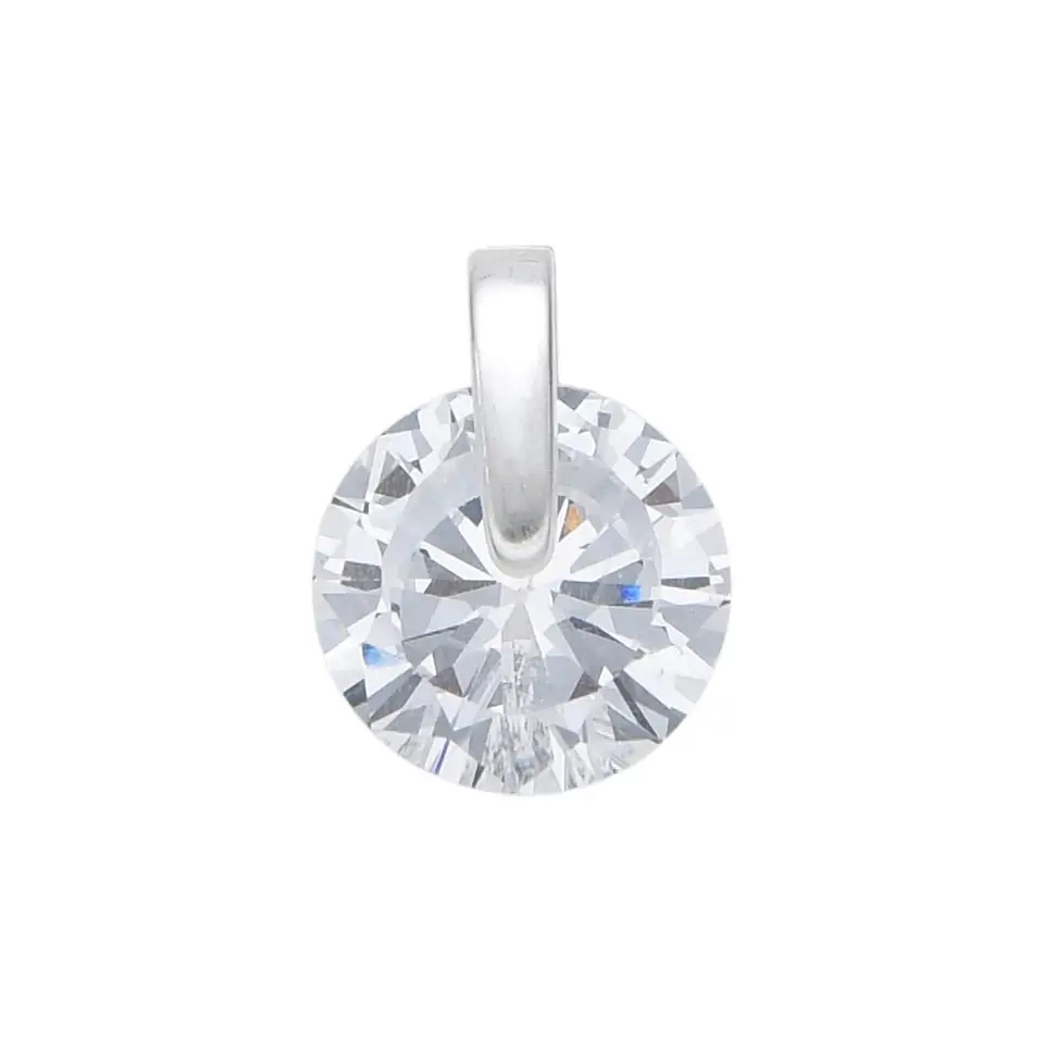 DIJE PUNTO DE LUZ 8MM CUBIC / PLATA