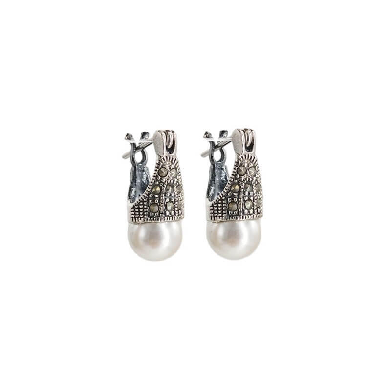 AROS LADY DI PERLA 8MM CUBIC / PLATA
