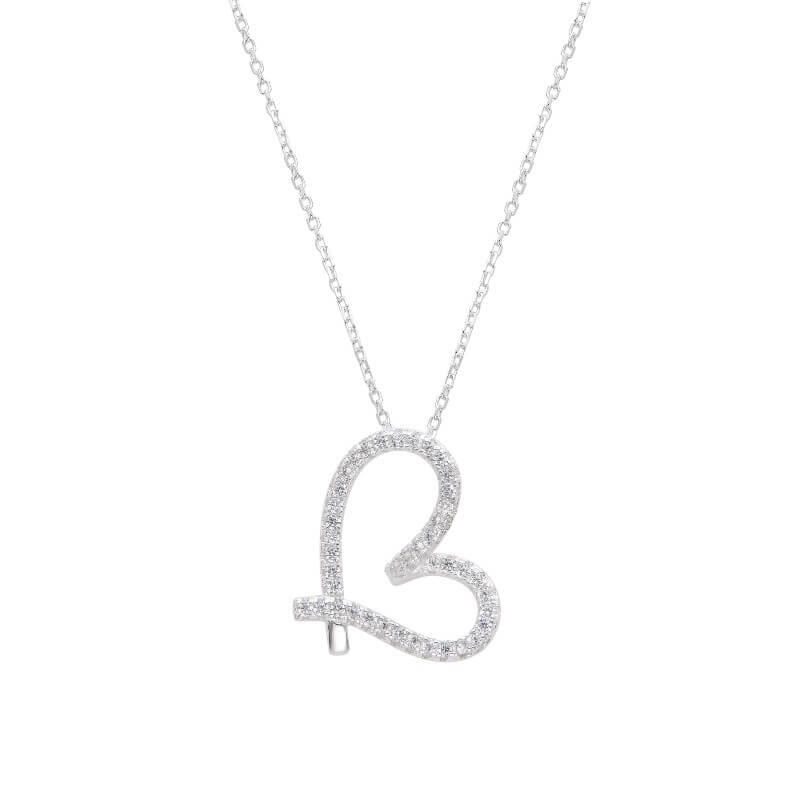 CONJUNTO CORAZÓN CUBIC / PLATA