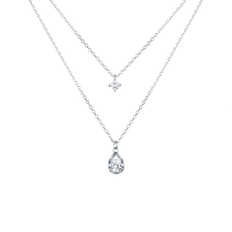 CONJUNTO GOTA PUNTO DE LUZ CUBIC / PLATA