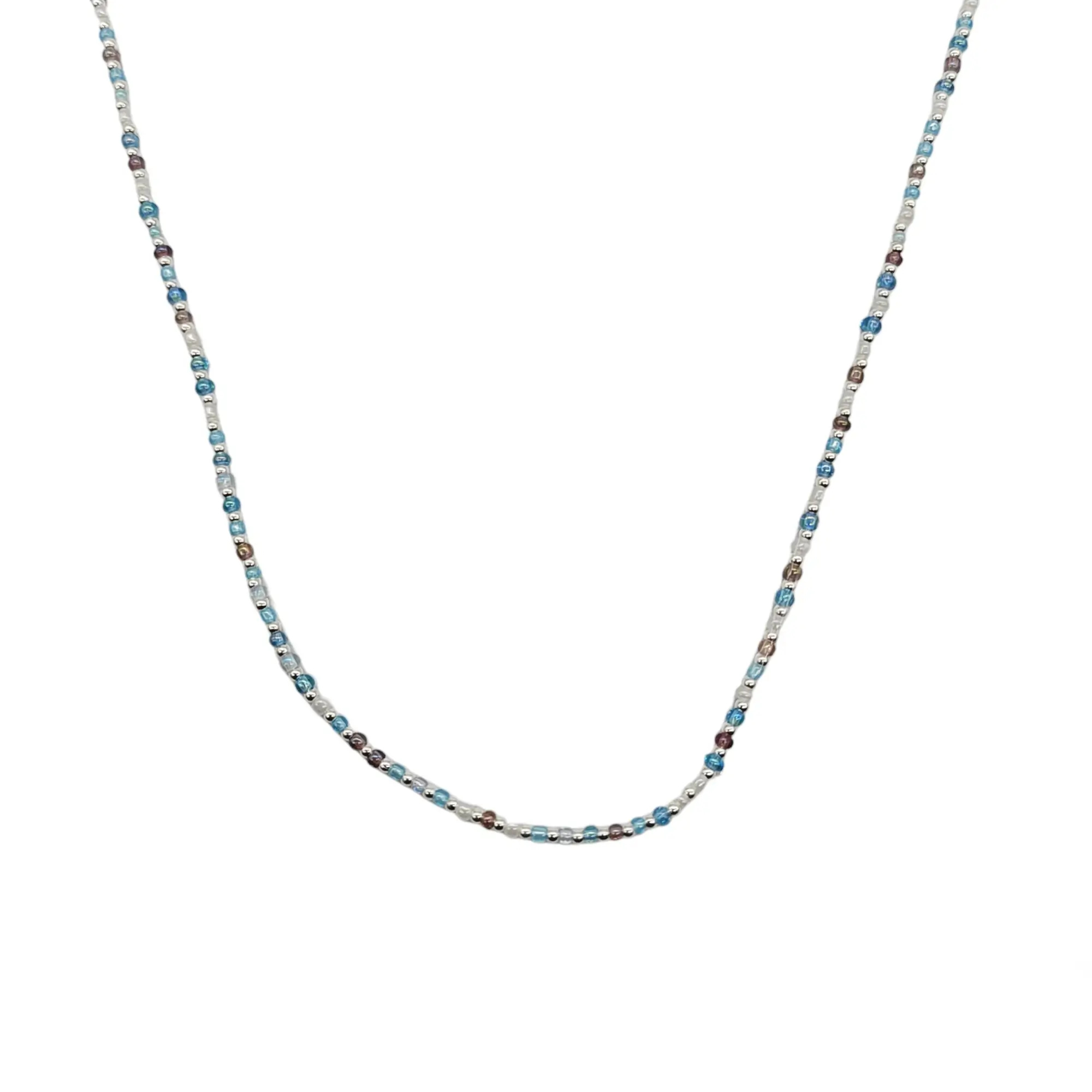 GARGANTILLA CRISTALES MULTICOLOR / PLATA
