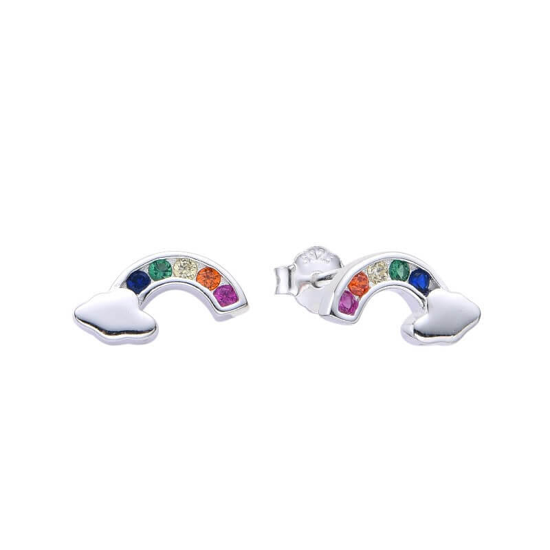 AROS ARCOIRIS CUBIC MULTICOLOR / PLATA