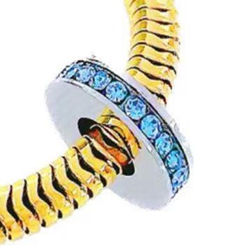 DIJE CHARM CUBIC CELESTE / ACERO 