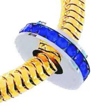 DIJE CHARM CUBIC AZUL / ACERO 