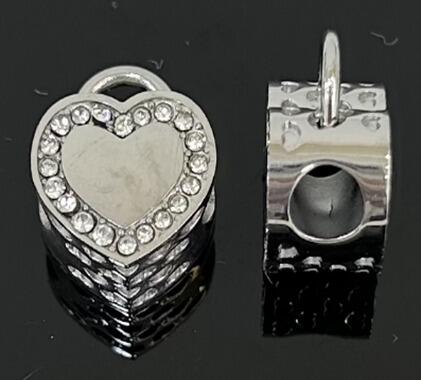 DIJE CHARM CORAZÓN CUBIC / ACERO 