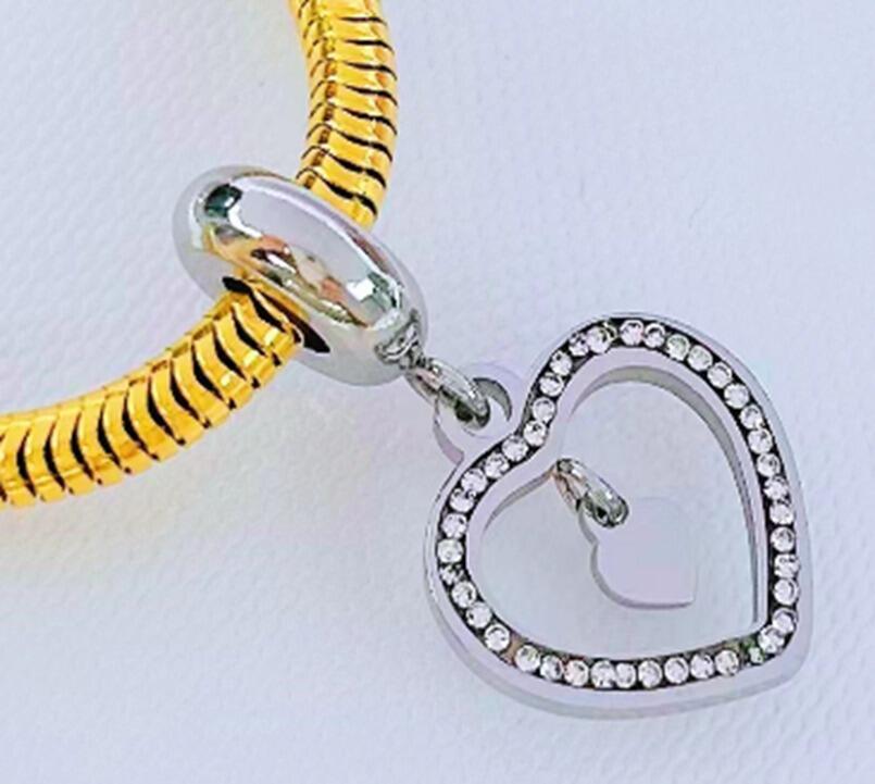 DIJE CHARM CORAZÓN CUBIC / ACERO