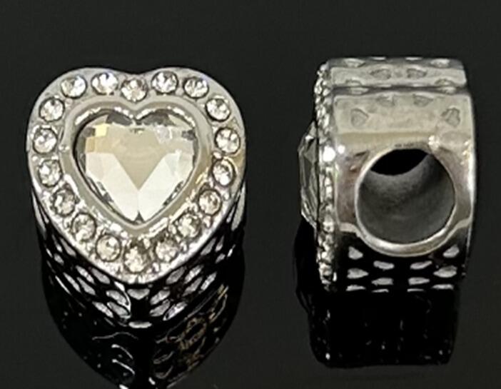 DIJE CHARM CORAZÓN CUBIC / ACERO