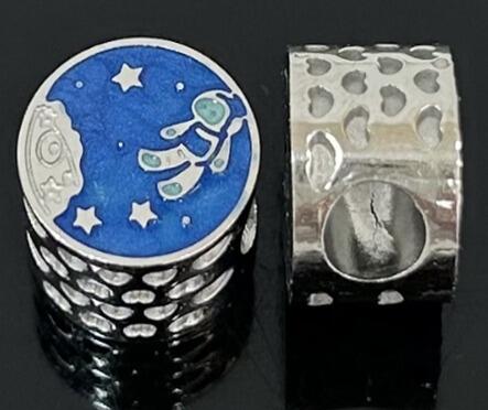 DIJE CHARM ASTRONAUTA ESMALTE / ACERO