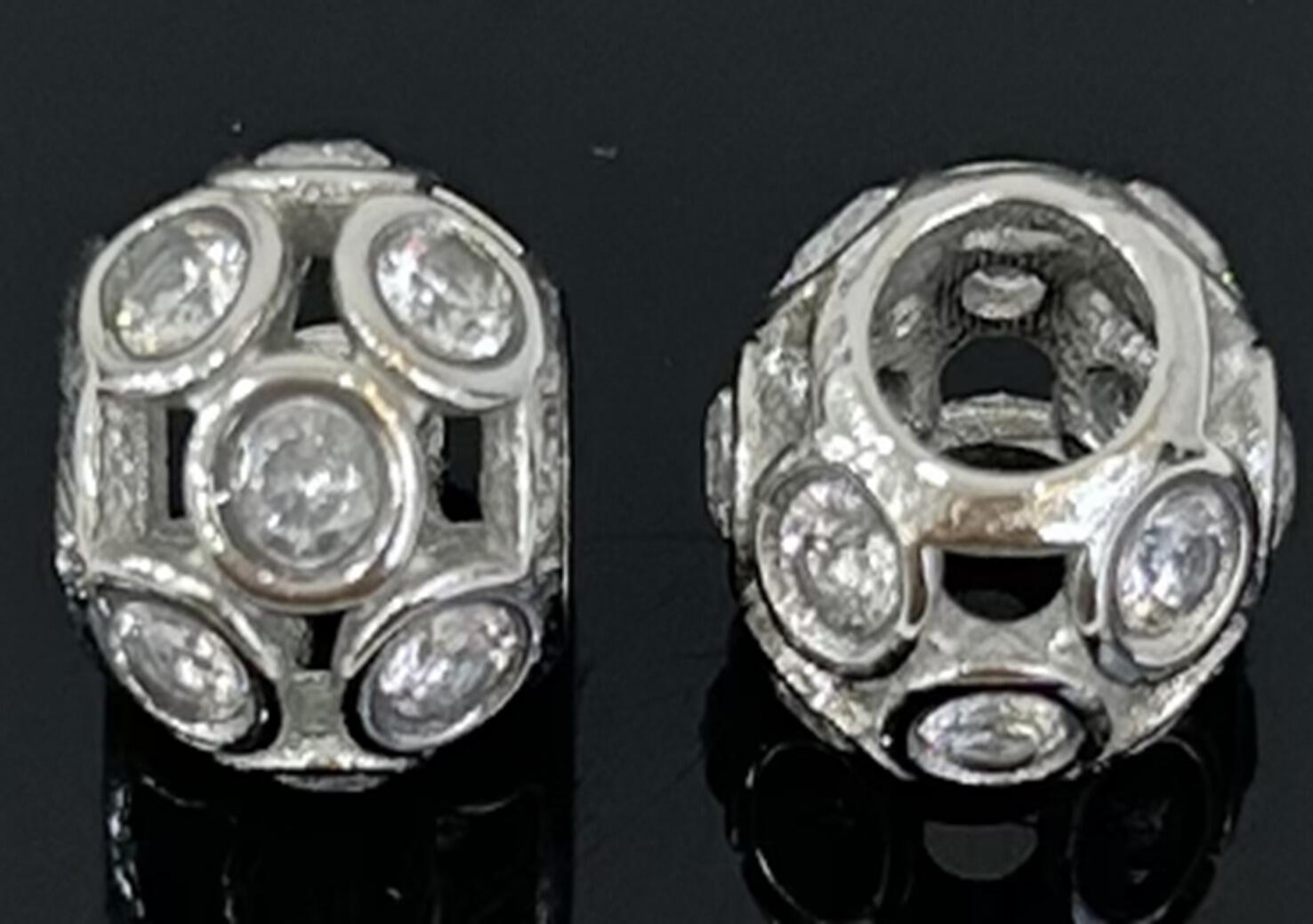 DIJE CHARM BOLA CUBIC / ACERO
