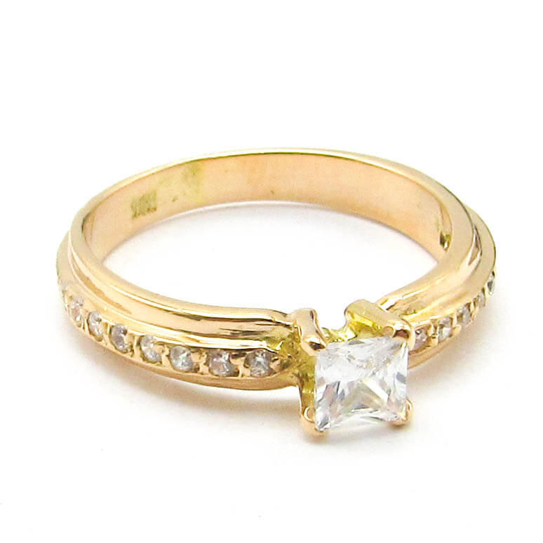 ANILLO CENTRO GRIFAS CUBICS 923 /O.ROJO