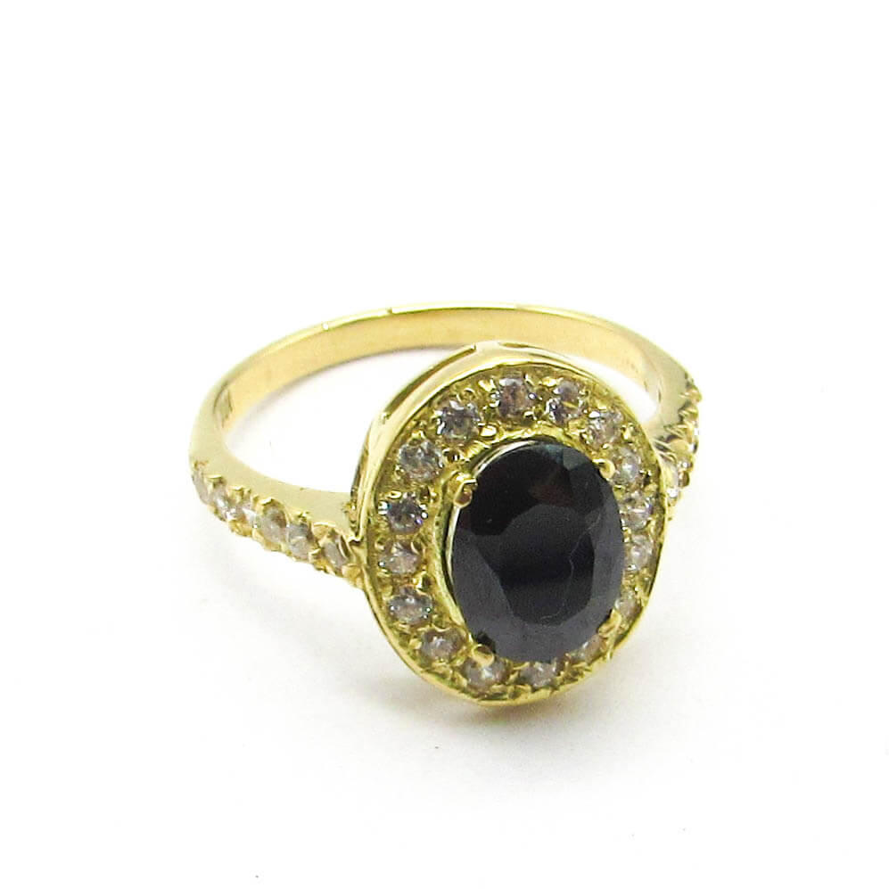 ANILLO CUBICS CENTRO OVAL 908 /O.AMARILLO