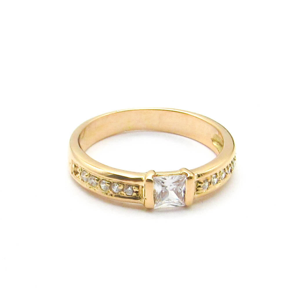 ANILLO CENTRO CARRE CUBICS 897 /O.ROJO