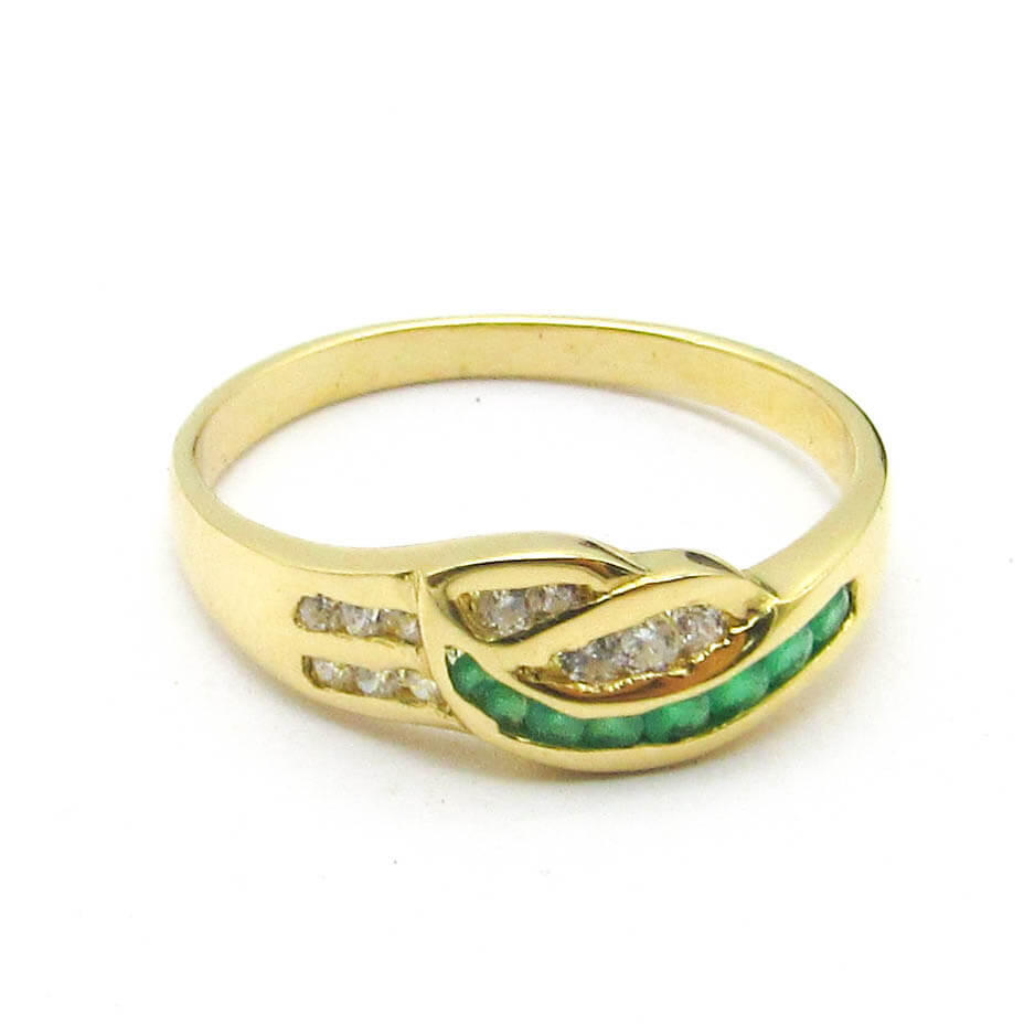 ANILLO ONDAS CUBICS 272 /O.AMARILLO