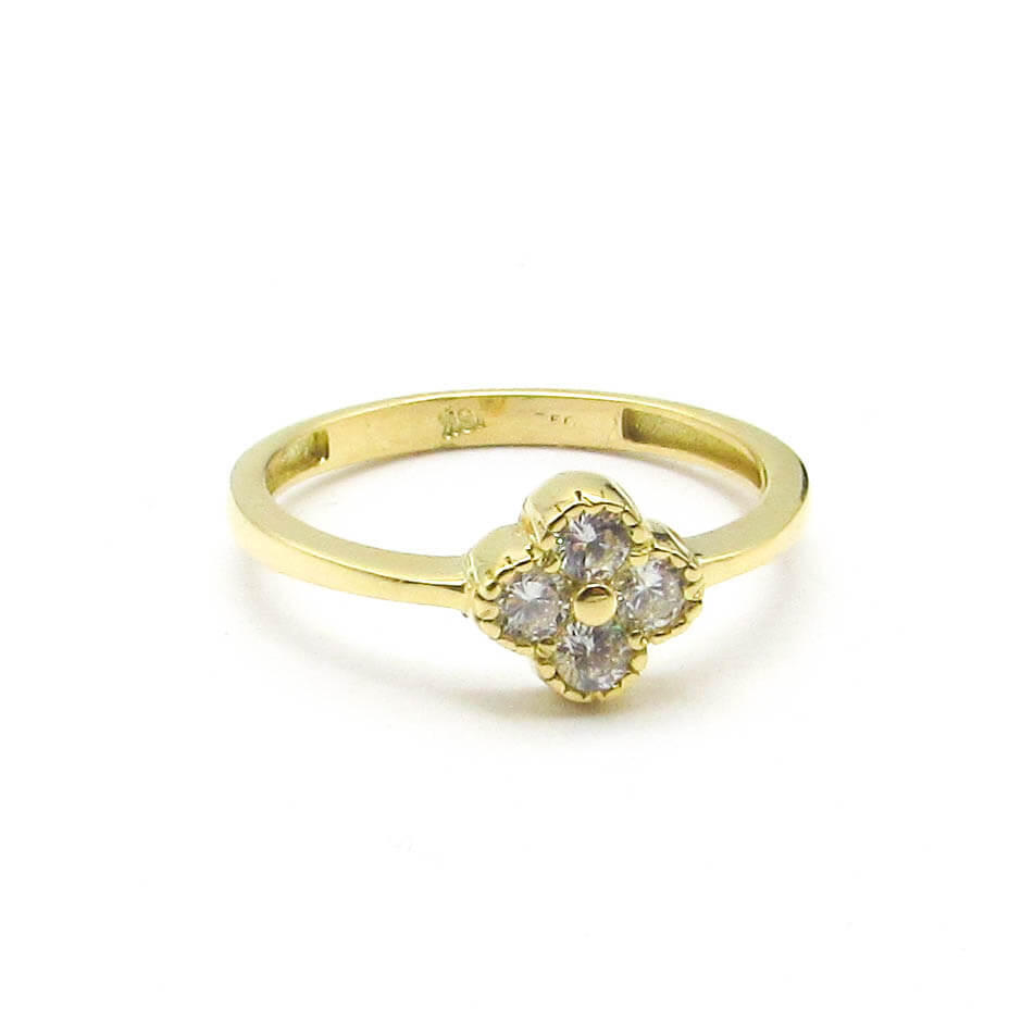 ANILLO FLOR CUBICS 942 /O.AMARILLO