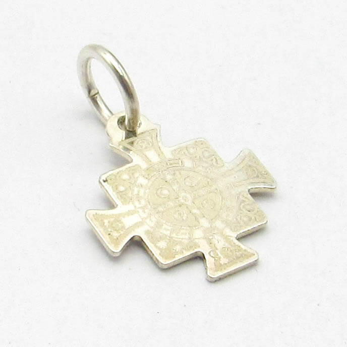 DIJE CRUZ SAN BENITO 12MM /PLATA