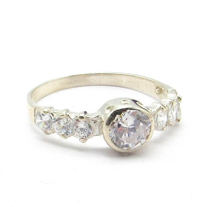 ANILLO CUBICS GRIFAS CENTRO VIROLA 4487 /PLATA