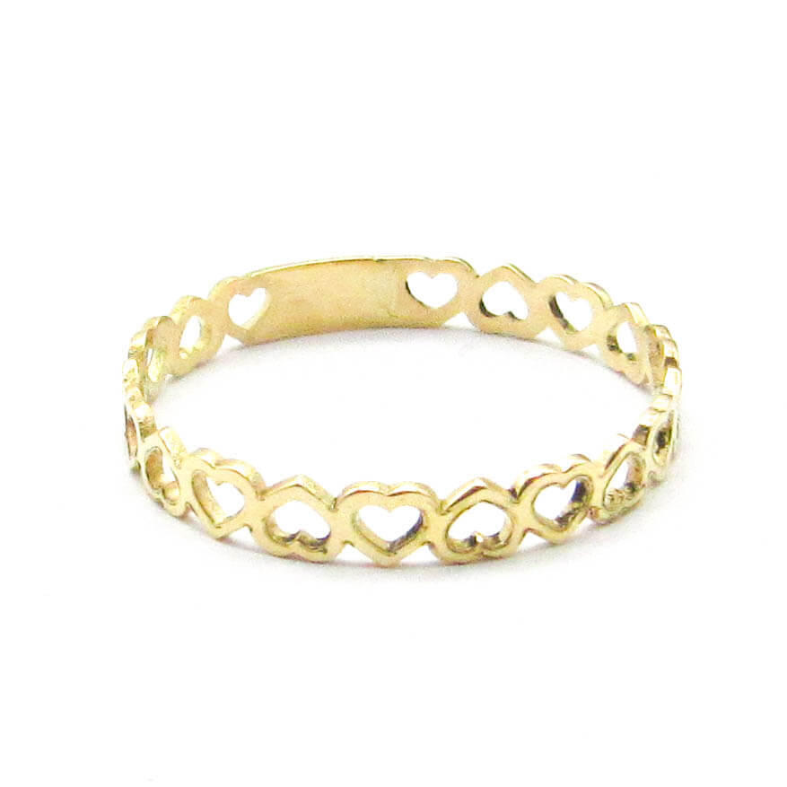 ANILLO CORAZONES /O.AMARILLO