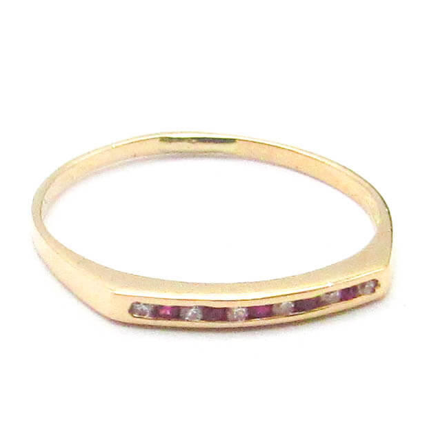 ANILLO FRENTE CUBICS COMBINADO 3566 /O.ROJO