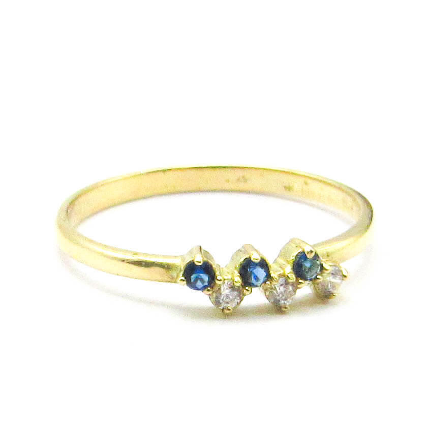 ANILLO CUBICS COMBINADOS ESCALONADO 3729 /O.AMARILLO