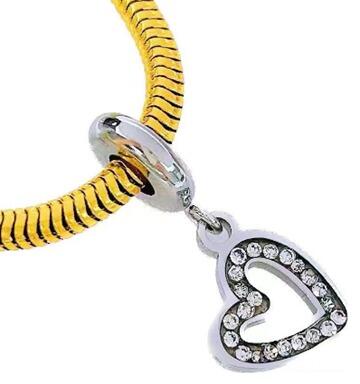 DIJE CHARM CORAZÓN CUBIC / ACERO