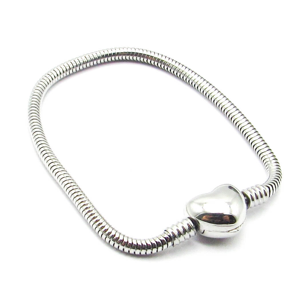 PULSERA CHARMS CORAZÓN 21MM / ACERO 