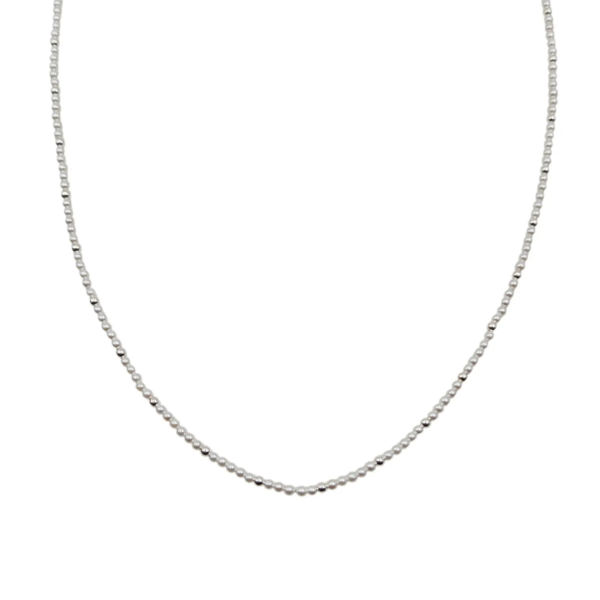 CONJUNTO PERLA BOLITAS CUBIC / PLATA