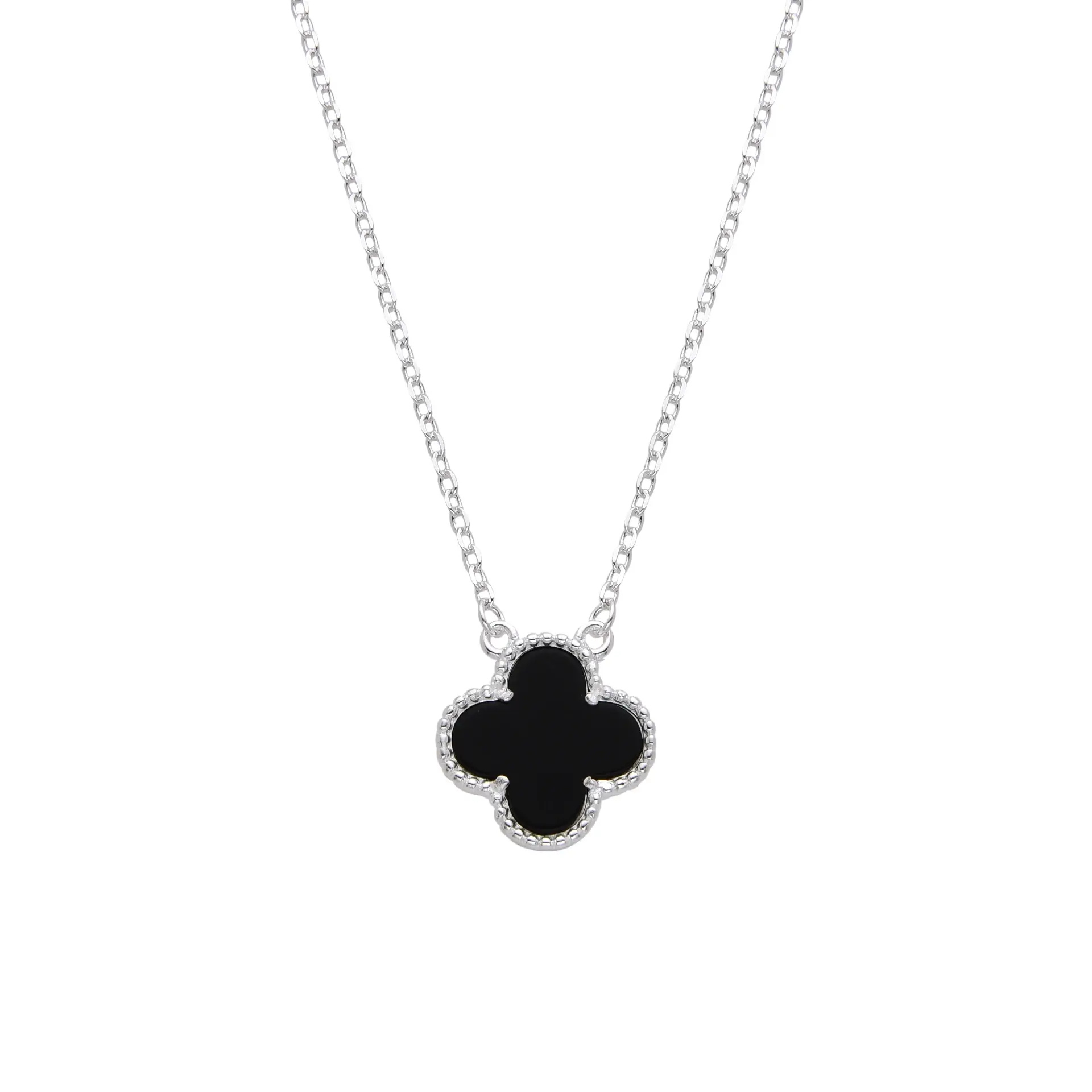 CONJUNTO FLOR (VAN) NEGRO / PLATA