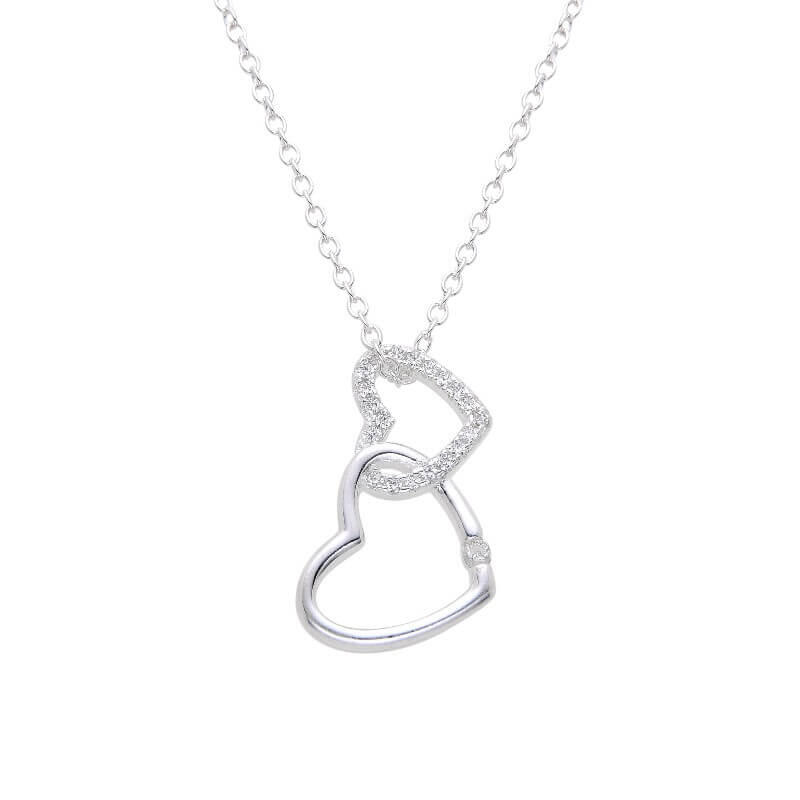 CONJUNTO CORAZONES CUBIC / PLATA