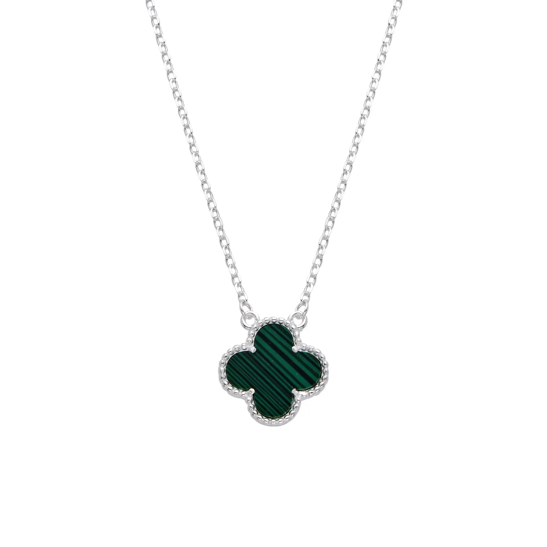 CONJUNTO FLOR (VAN) VERDE / PLATA