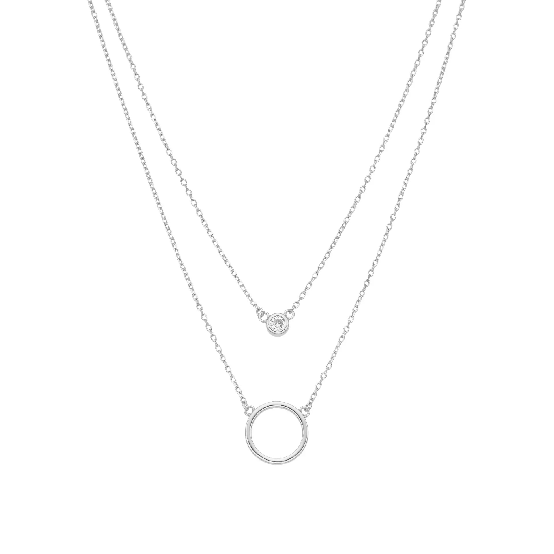 CONJUNTO ARO PUNTO DE LUZ CUBIC / PLATA