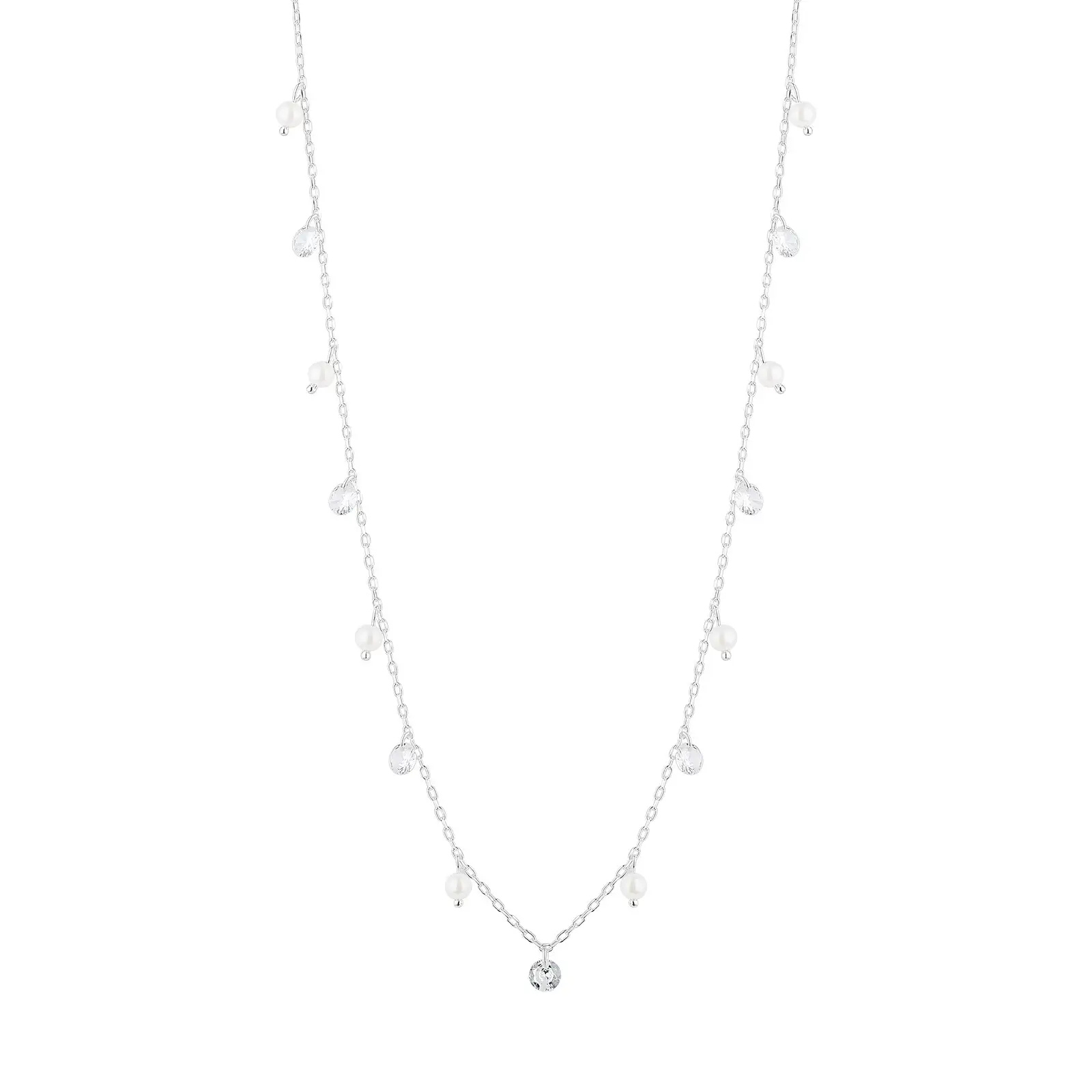 CONJUNTO PERLAS PUNTOS DE LUZ CUBIC / PLATA