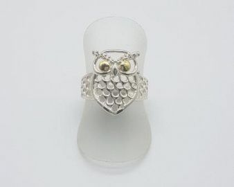 ANILLO.BUHO CALADO PLATA C.O