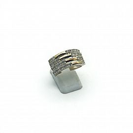 ANILLO CUBIC /PLATA Y ORO
