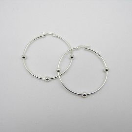 AROS ARGOLLA BOLAS 40MM /ACERO BLANCO