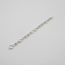 PULSERA OVALOS ARGOLLAS MARINERO V5 19CM /PLATA