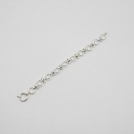 PULSERA ARGOLLAS NUDOS 431x19CM/PLATA