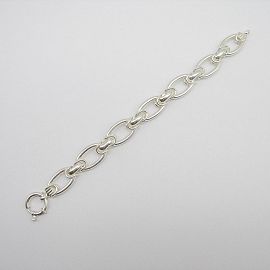 PULSERA CAFE OVALOS 19CM 2853 /PLATA